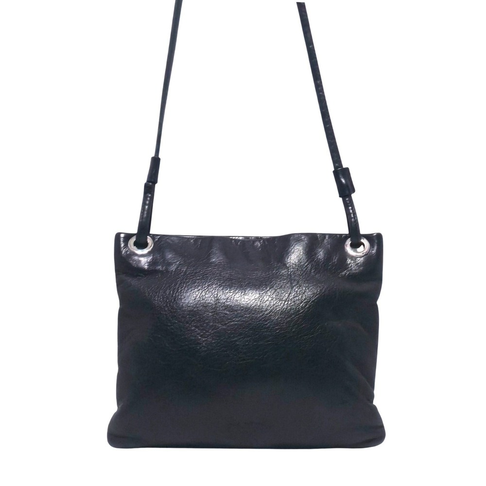 Margot New York Handbag Genuine Soft Black Leather Crossbody Bag Purse